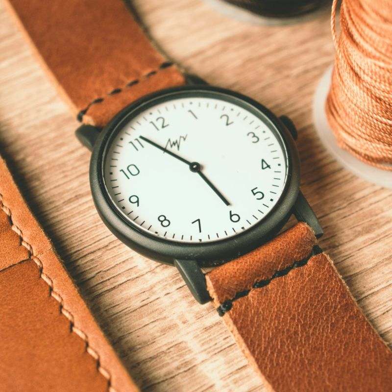 Classic Leather Strap Watch